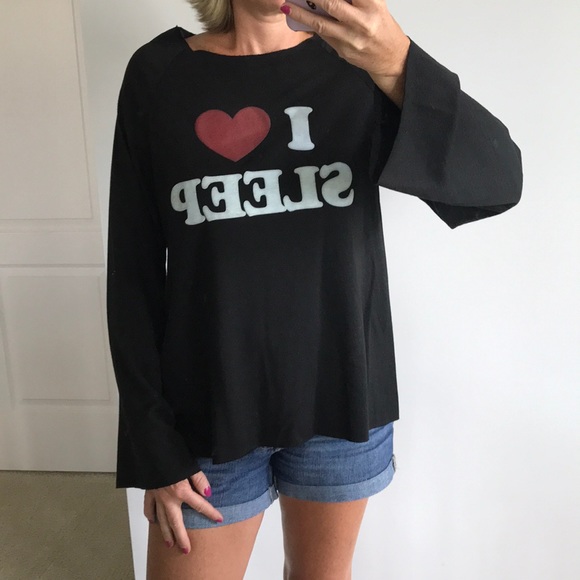 Black ‘I Love Sleep’ Top - Picture 3 of 8
